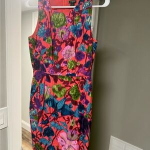 J. Crew Multicolor Floral Midi Dress